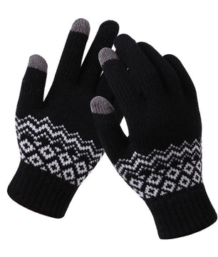 Couple knitted gloves touch screen gloves