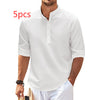 Men's Long Sleeve Stand Collar Casual Shirt