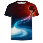 Men's Casual Digital Print Crew Neck T-Shirt