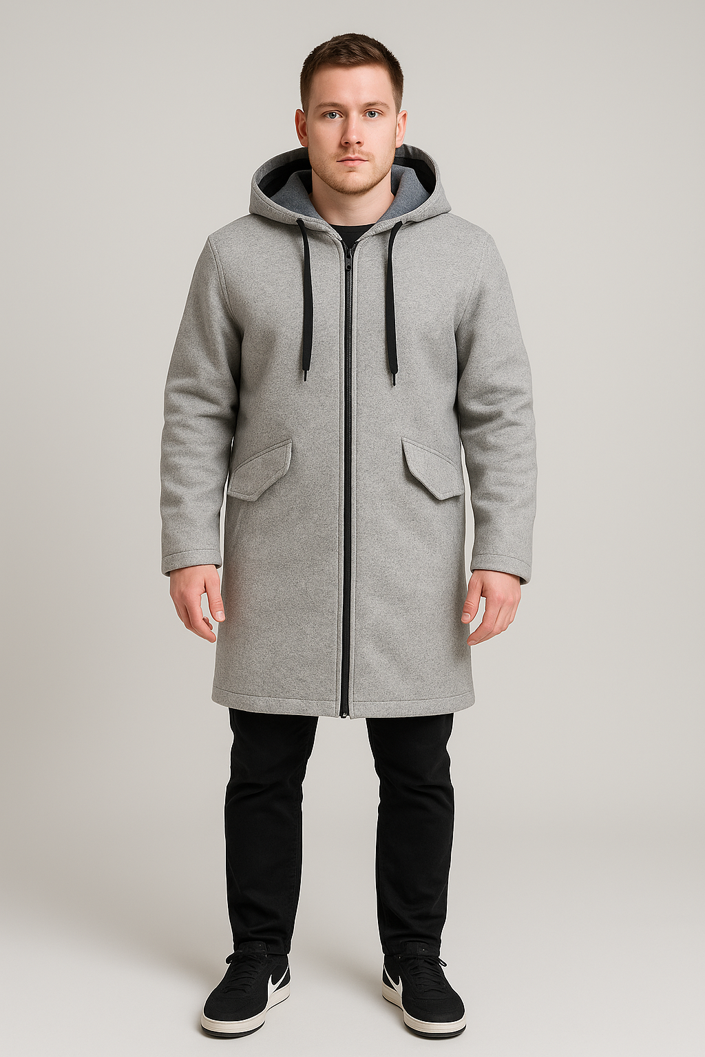 Men's Woolen Zipper Jacket