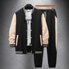 Men's Casual Baseball Cardigan Set