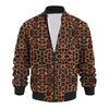 Men's Vintage Leopard Print Zipper Jacket