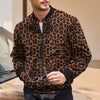 Men's Vintage Leopard Print Zipper Jacket