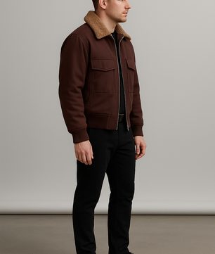 Men's Stand-Up Collar Cotton-Padded Jacket