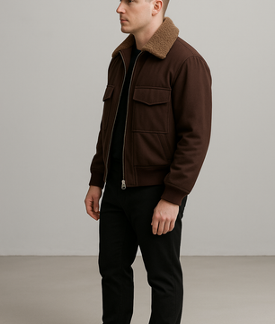 Men's Stand-Up Collar Cotton-Padded Jacket