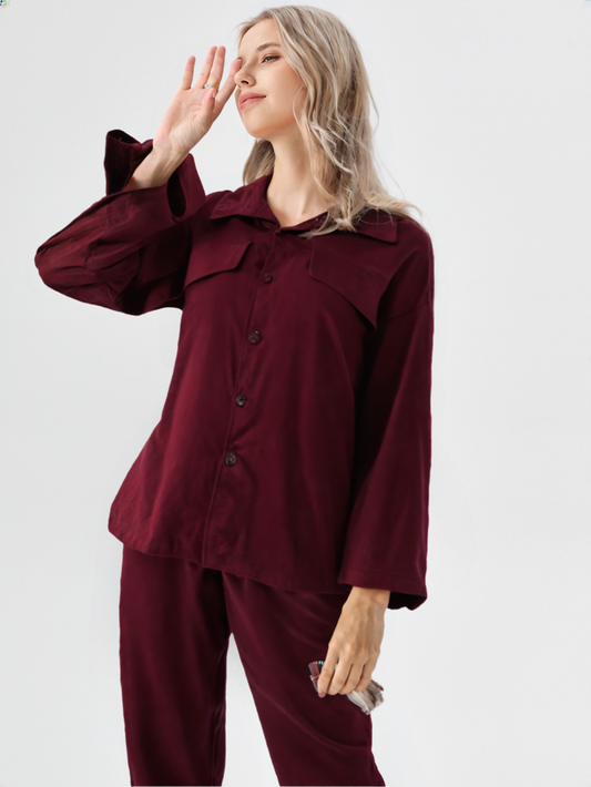 Women’s Casual Red Two-Piece Set