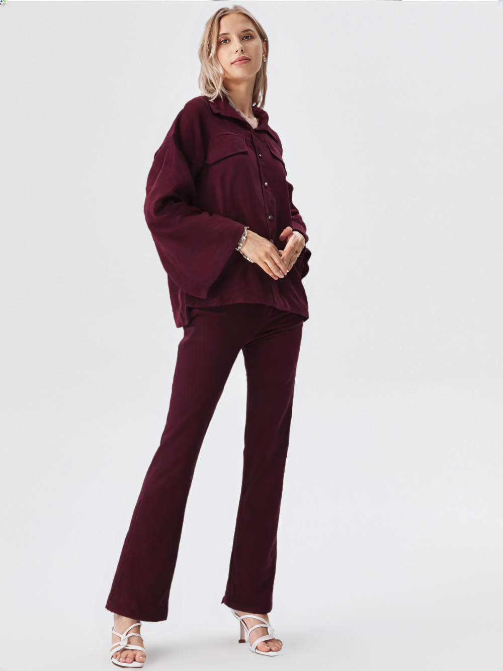 Women’s Casual Red Two-Piece Set