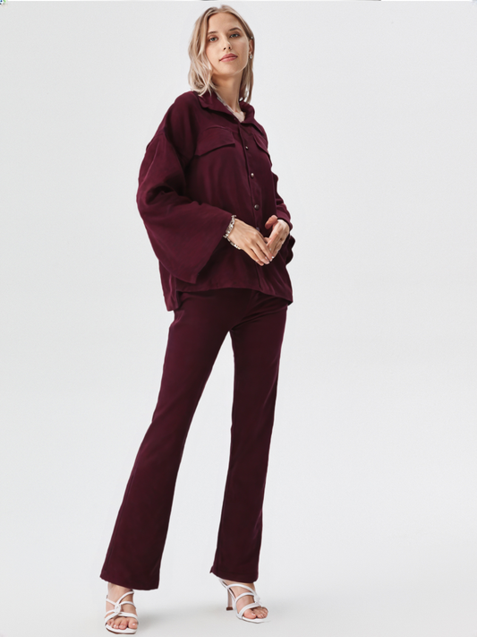Women’s Casual Red Two-Piece Set