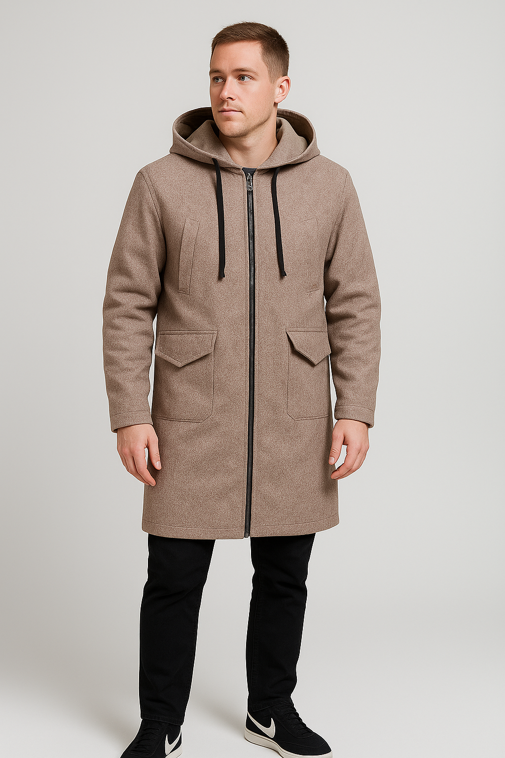 Men's Woolen Zipper Jacket