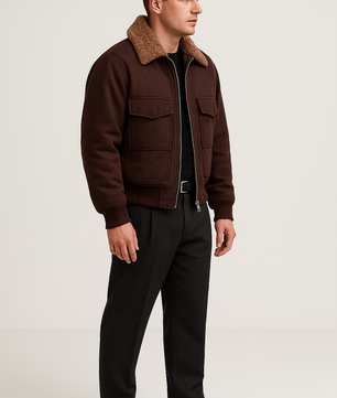 Men's Stand-Up Collar Cotton-Padded Jacket