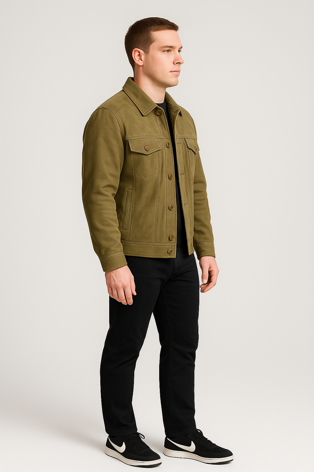 "Men's Solid Color Casual Retro Coat"