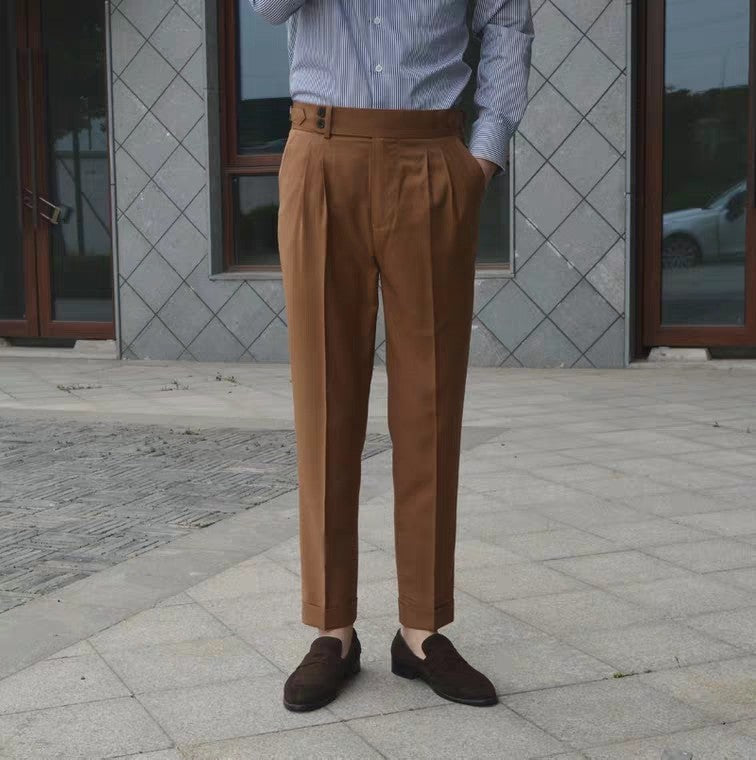 Paris Slim Fit Buckle Pants