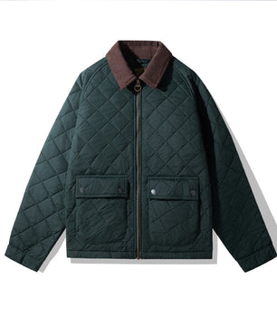 Rhombus Quilted Cotton Jacket