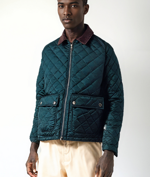 Rhombus Quilted Cotton Jacket