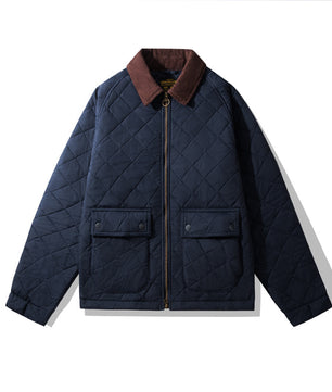 Rhombus Quilted Cotton Jacket