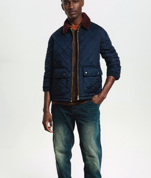 Rhombus Quilted Cotton Jacket