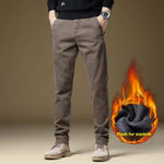 "Men's Fleece-Lined Winter Casual Pants"