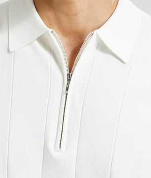 Men's Summer Zipper Polo Shirt