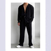 Men's Casual Button-Up Suit Set