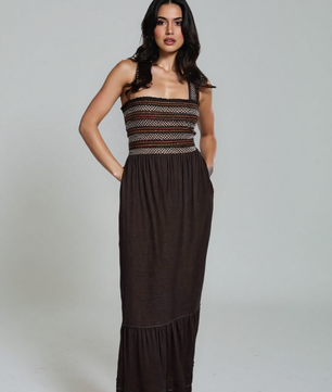 Tiered Square Neck Maxi Dress