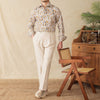 Men's Floral Cotton Cardigan Shirt