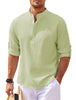 Men's Long Sleeve Stand Collar Casual Shirt