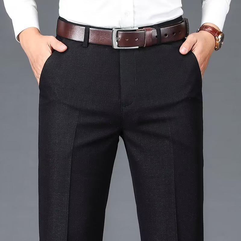 Kelsiop Business Casual Draped High-Waist Trousers