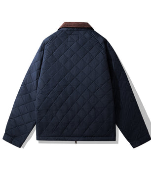 Rhombus Quilted Cotton Jacket