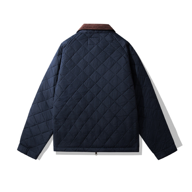 Rhombus Quilted Cotton Jacket"