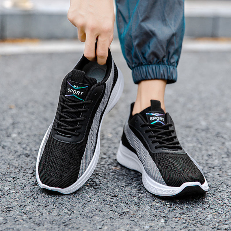 Men's Color-Blocked Mesh Running Sneakers