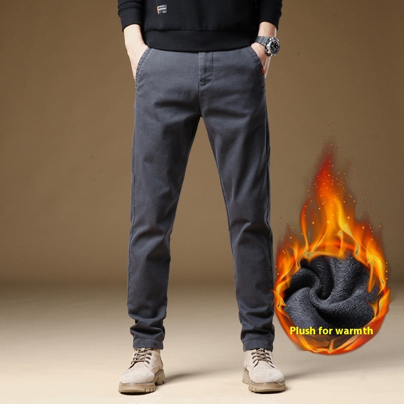 "Men's Fleece-Lined Winter Casual Pants"