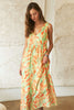 ADORA Abstract Floral V-Neck Maxi Dress