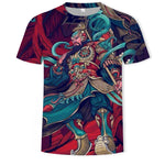 Men's Casual Digital Print Crew Neck T-Shirt