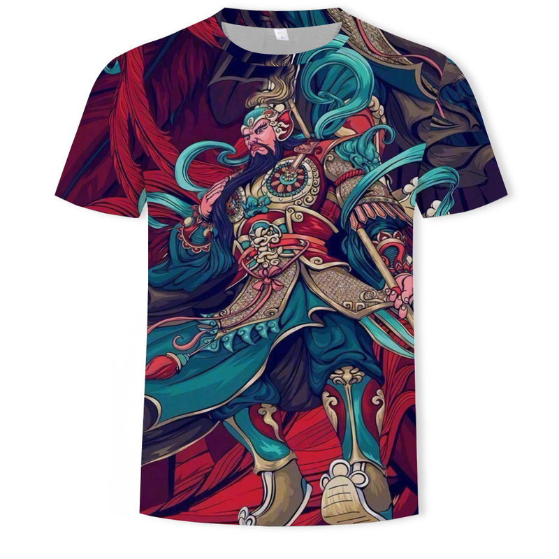 Men's Casual Digital Print Crew Neck T-Shirt