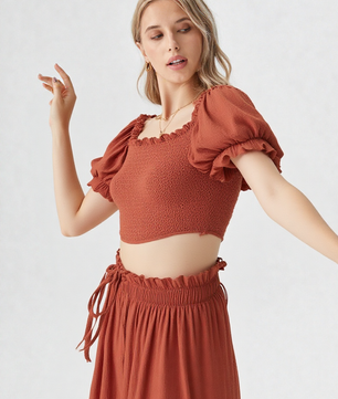 Jade By Jane 2 Piece Crop Top and Skirt Set