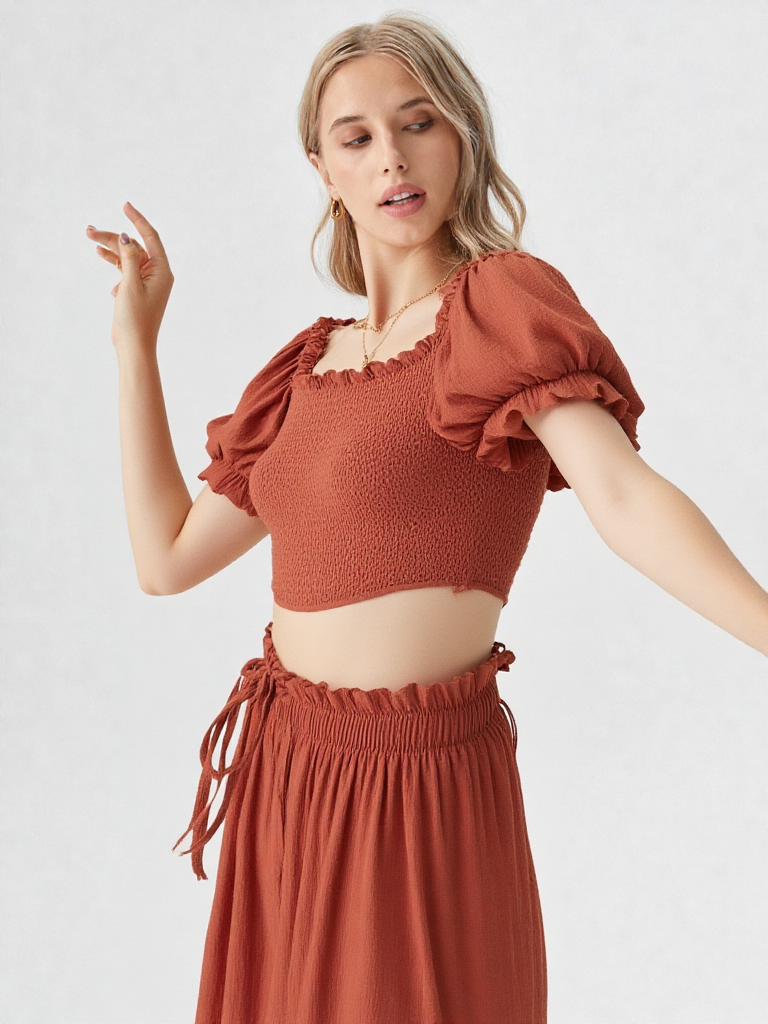 Jade By Jane 2 Piece Crop Top and Skirt Set