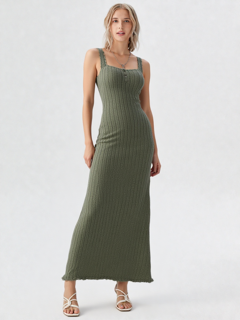 Ribbed Maxi Tank Dress