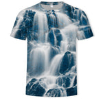 Men's Casual Digital Print Crew Neck T-Shirt