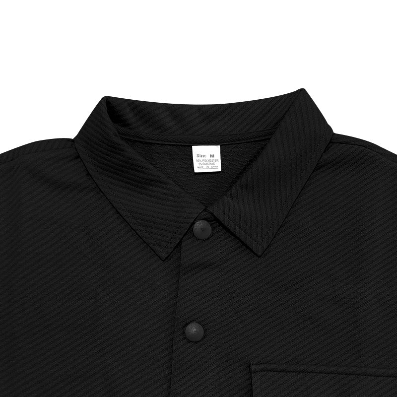 Men's Retro Jacquard Knitted Lapel Jacket"