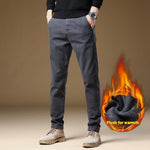 "Men's Fleece-Lined Winter Casual Pants"