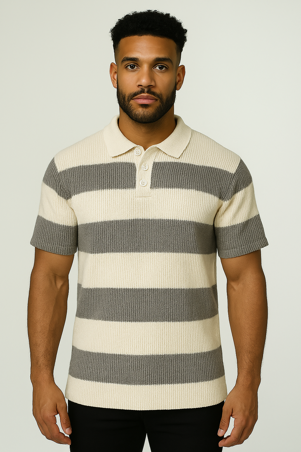 "Men's Summer Lapel Sweater – Short Sleeve Fashion"