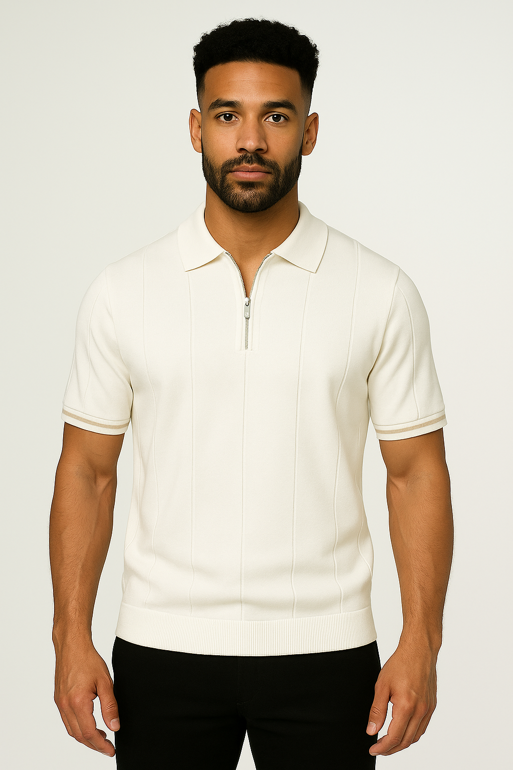 Men's Summer Zipper Polo Shirt
