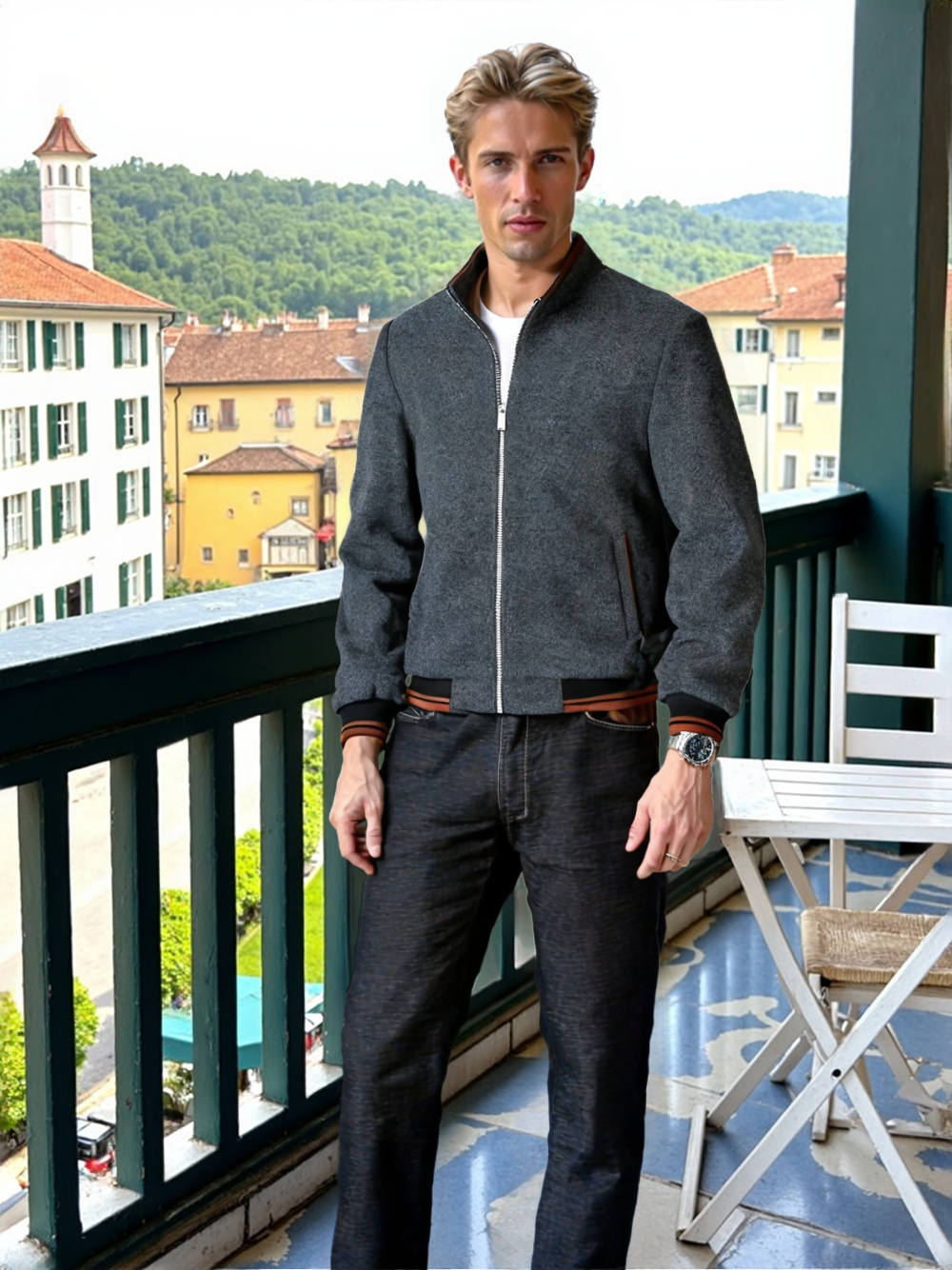 Autumn Clothing Coat Men's Woolen Fleece Jacket Top