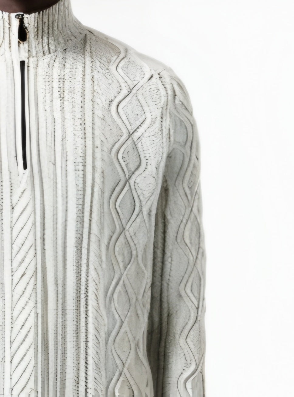 Men's Half-Zip Knit Sweater – Thick & Textured