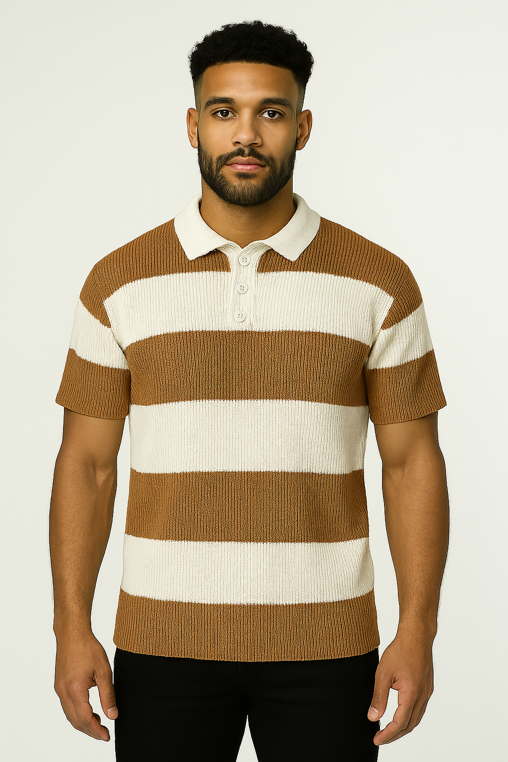 "Men's Summer Lapel Sweater – Short Sleeve Fashion"