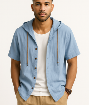 Hooded Short Sleeve Shirt