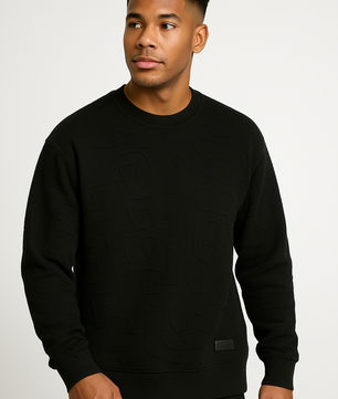 Textured Plus Size Sweatshirt