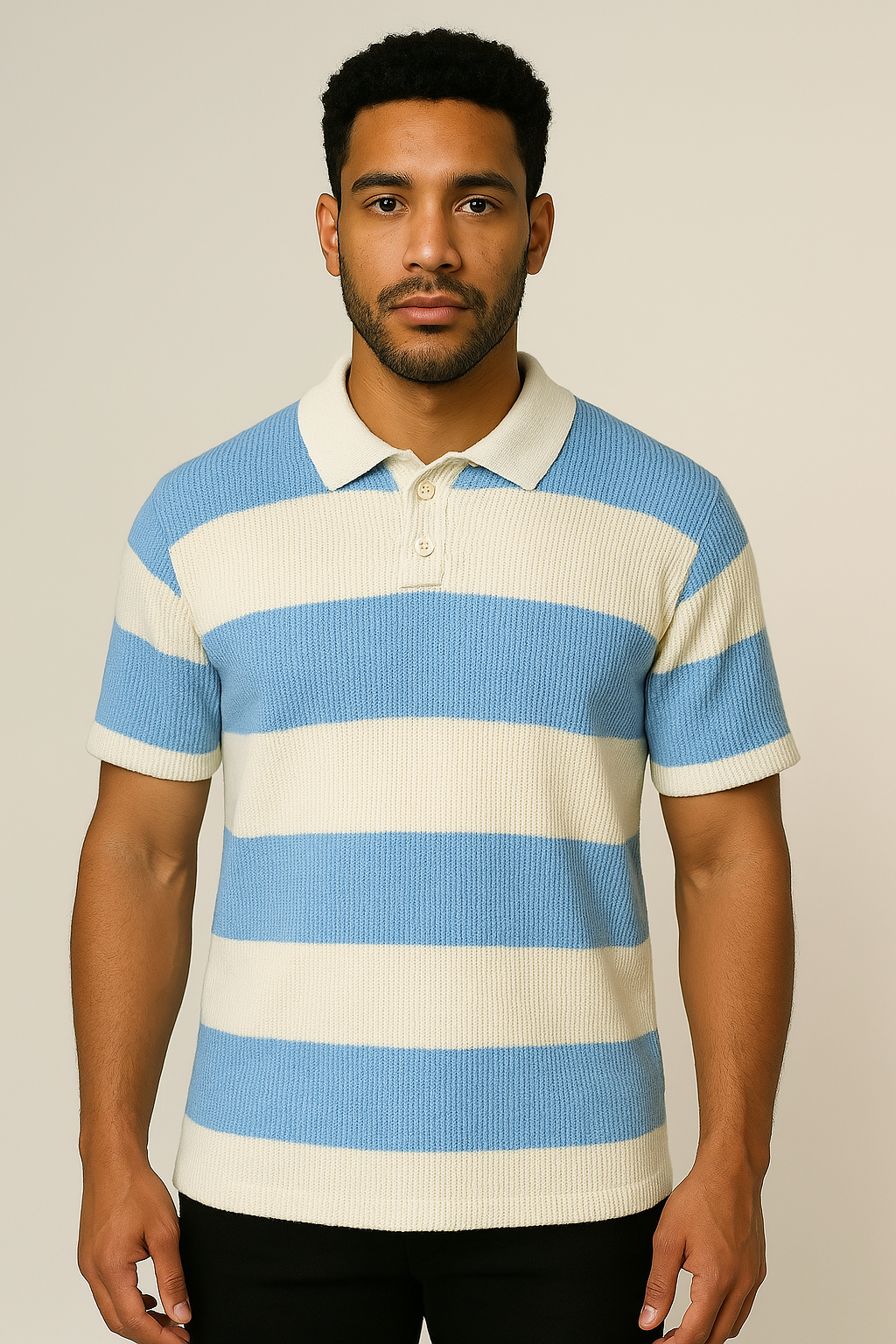 "Men's Summer Lapel Sweater – Short Sleeve Fashion"