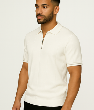 Men's Summer Zipper Polo Shirt
