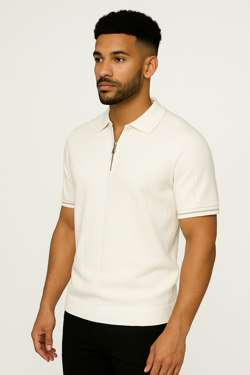 Men's Summer Zipper Polo Shirt